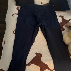 Navy Align Lululemon 3/4 Length Leggings